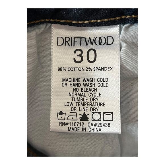 Driftwood Jeans Jackie High rise bluebell fleur size 30x28 - Picture 7 of 7